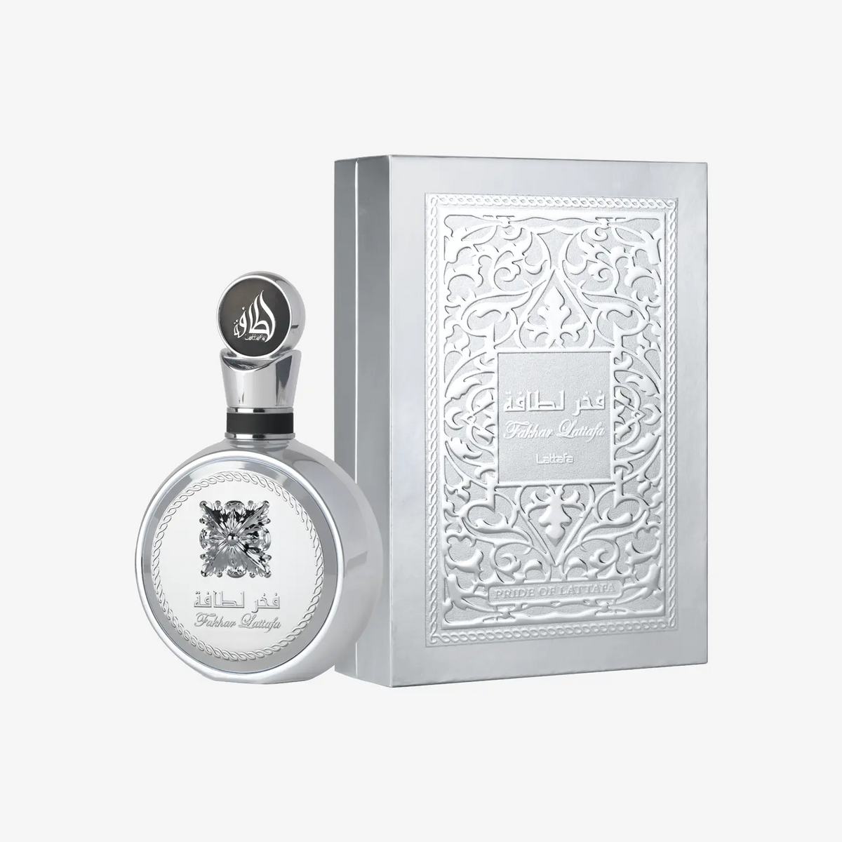 Lattafa Fakhar Platinum 100ML EDP box and bottle