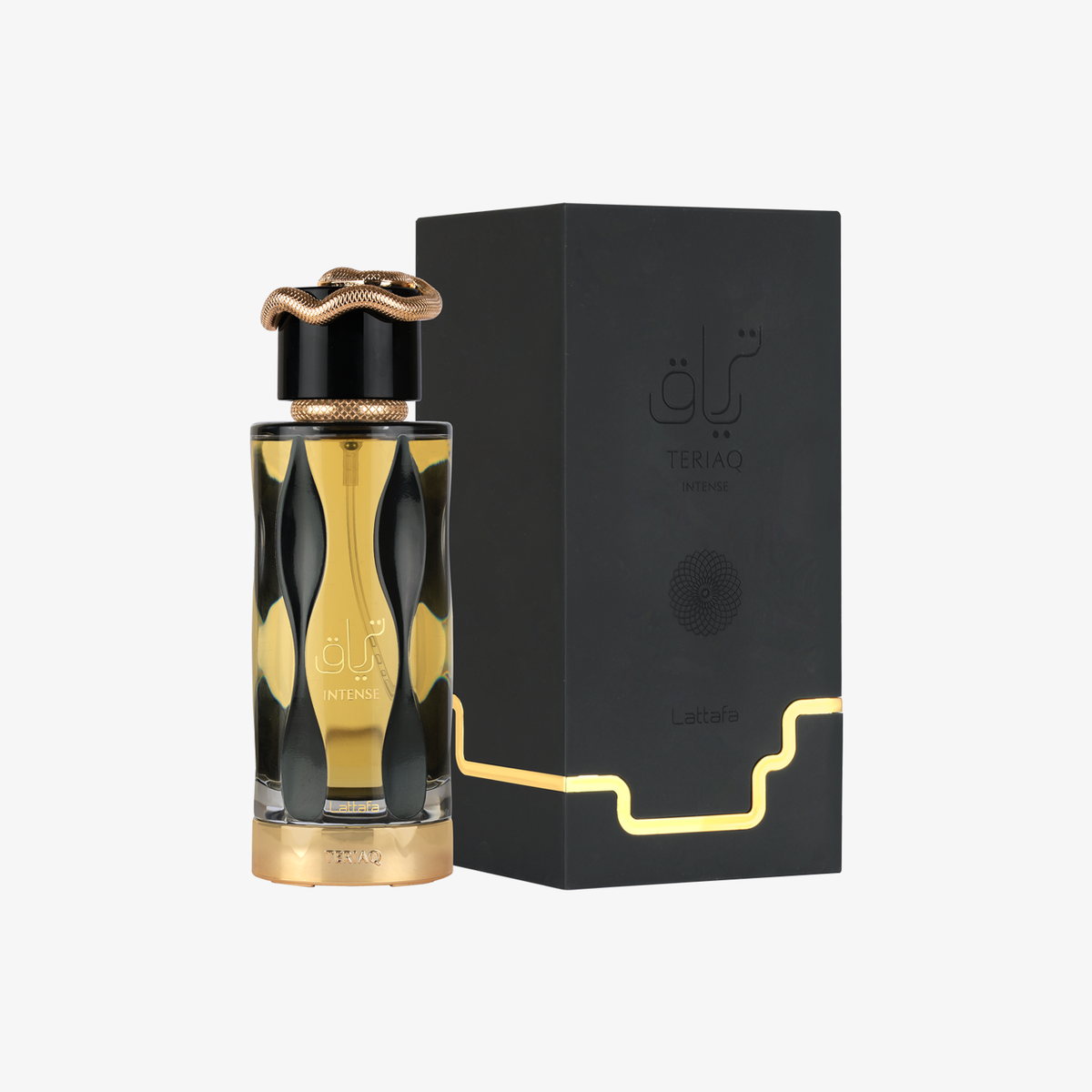 Lattafa Teriaq Intense 100ML EDP bottle and box