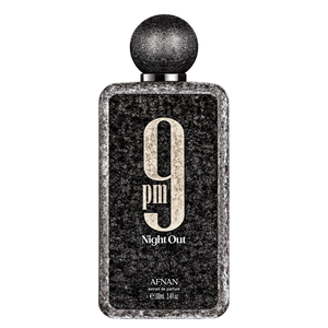 Afnan 9PM Night Out 100ML XDP — front-facing bottle, transparent background