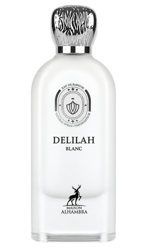 Maison Alhambra Delilah Blanc EDP — front-facing bottle, transparent background