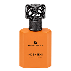 Swiss Arabian Incense 01 50ML Extrait De Parfum — front-facing bottle, transparent background