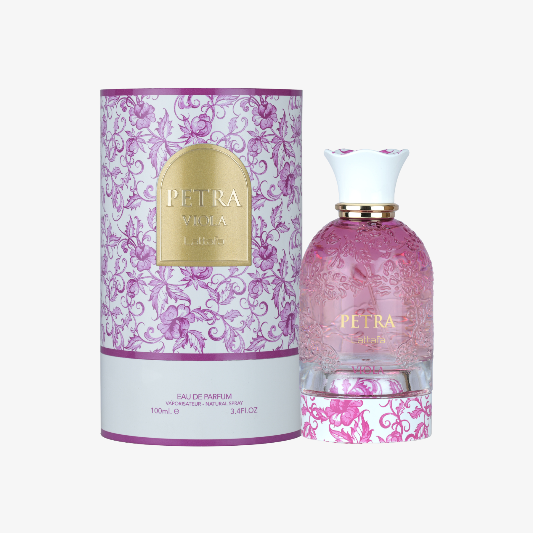 Lattafa Petra Viola 100ML EDP box and bottle