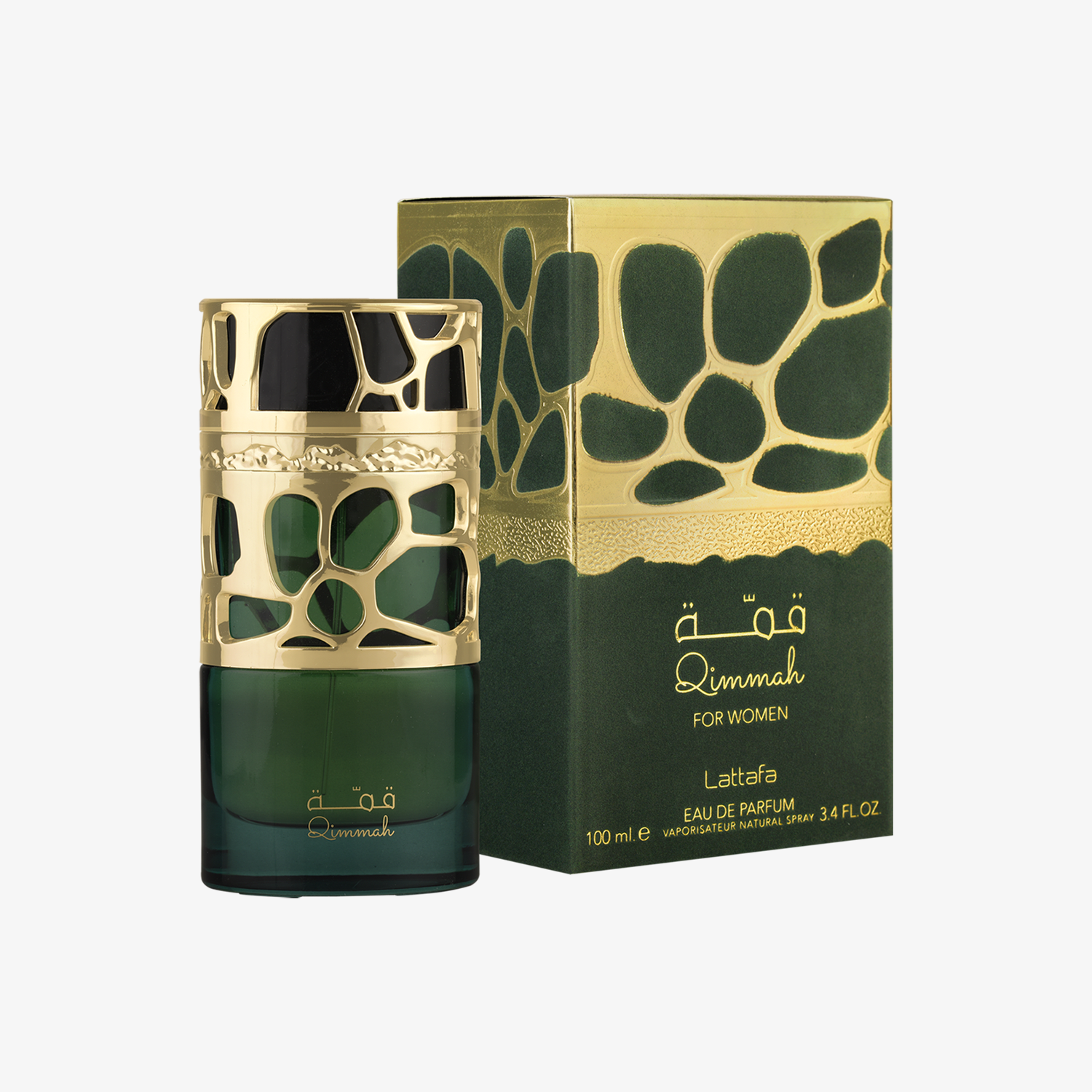 Lattafa Qimmah For Women 100ML EDP box and bottle