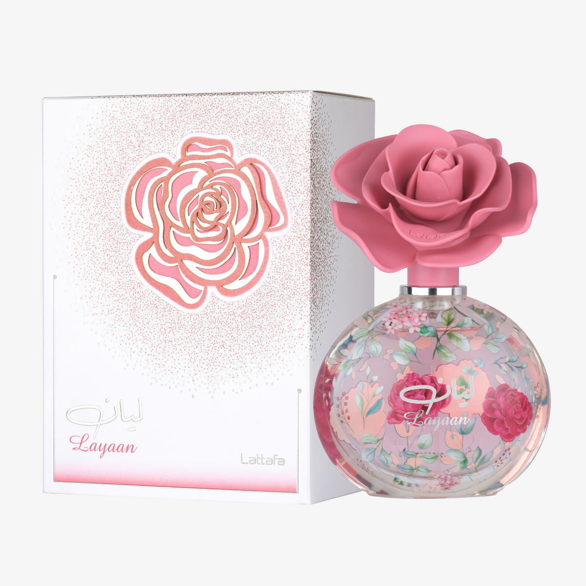 Lattafa Layaan 75ML Eau de Parfum bottle with box