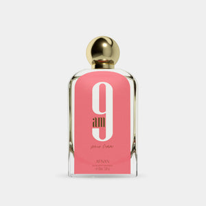Afnan 9AM Pour Femme Pink 100ML Eau de Parfum bottle