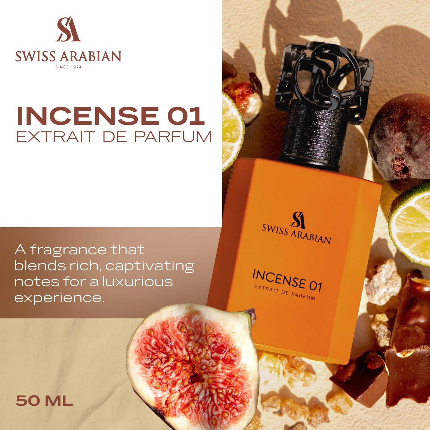 Swiss Arabian Incense 01 50ML Extrait De Parfum bottle