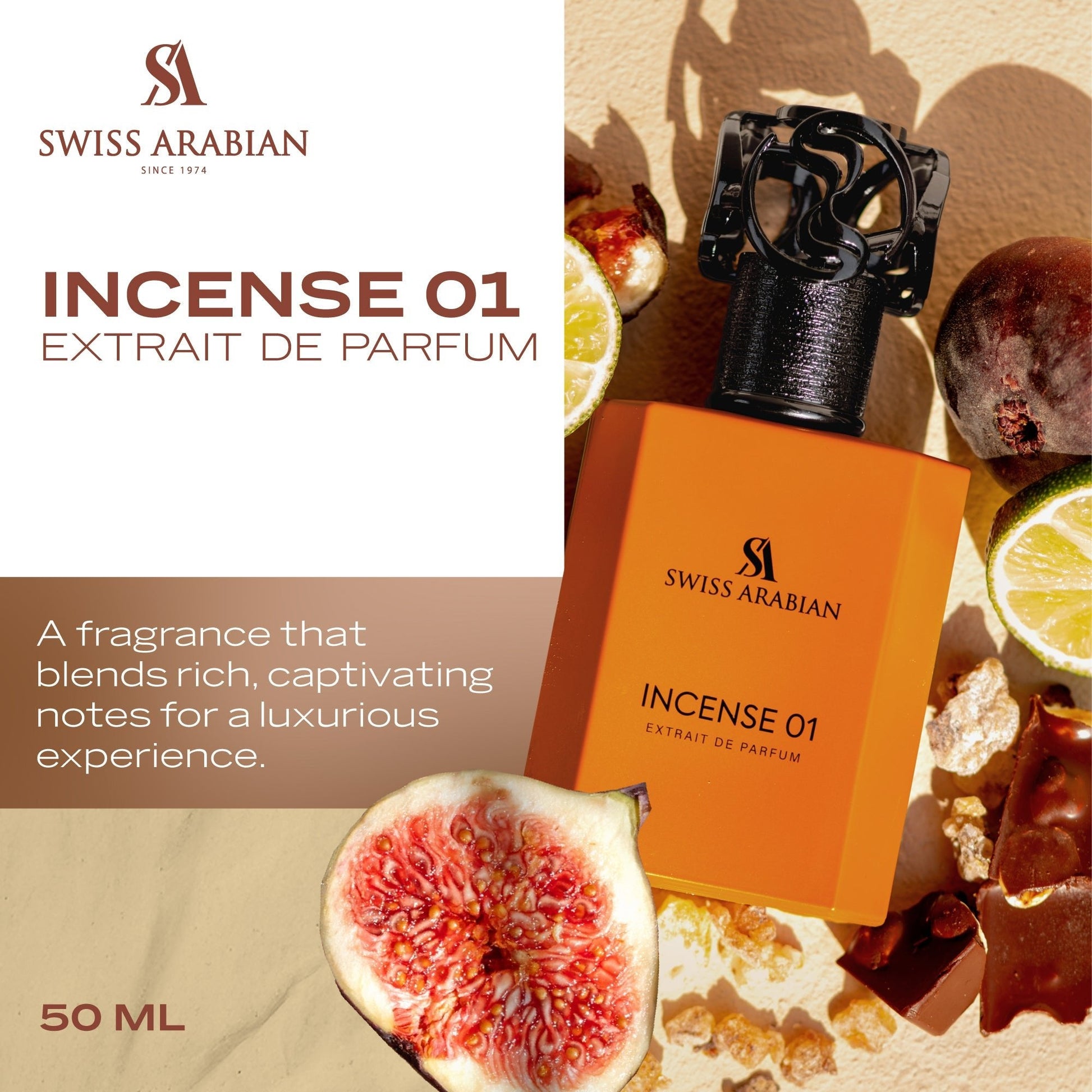 Swiss Arabian Incense 01 50ML Extrait De Parfum bottle