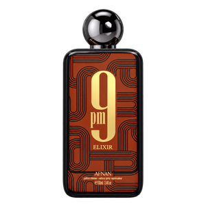 Afnan 9PM Elixir 100ML XDP — front-facing bottle, transparent background