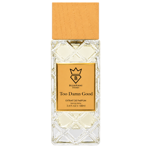 Bujairami Too Damn Good 100ML XDP — front-facing bottle, transparent background