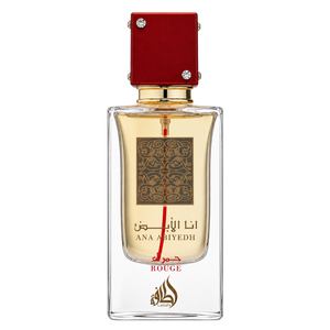 Lattafa Ana Abiyedh Rouge 60ML EDP — front-facing bottle, transparent background