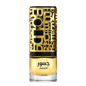 Lattafa Jasoor 100ML EDP — front-facing bottle, transparent background