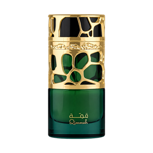 Lattafa Qimmah For Women 100ML EDP — front-facing bottle, transparent background