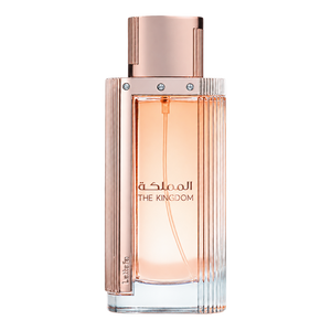 Lattafa The Kingdom For Women 100ML EDP — front-facing bottle, transparent background