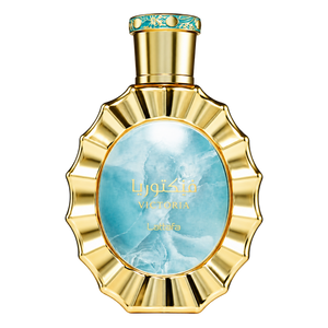 Lattafa Victoria 100ML EDP — front-facing bottle, transparent background