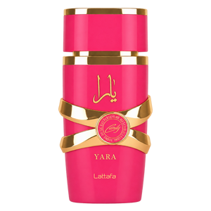 Lattafa Yara Candy 100ML EDP — front-facing bottle, transparent background