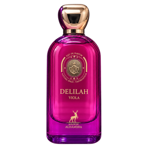 Maison Alhambra Delilah Viola 100ML EDP — front-facing bottle, transparent background