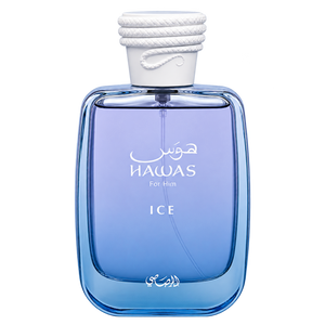Rasasi Hawas Ice — front-facing bottle, transparent background