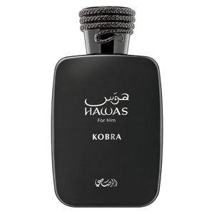Rasasi Hawas Kobra — front-facing bottle, transparent background
