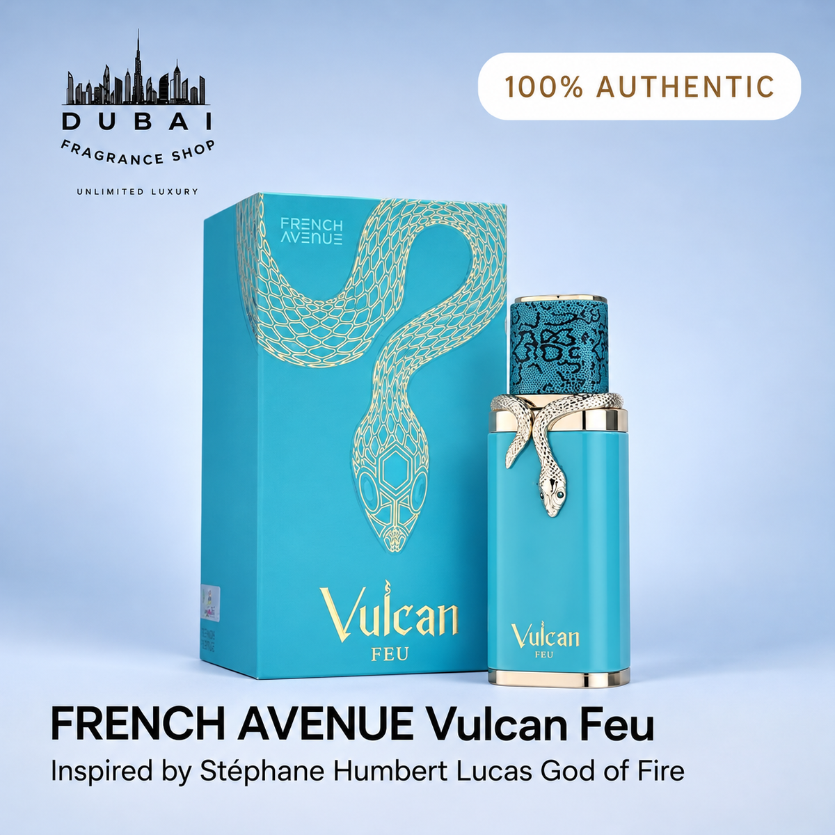 Vulcan Feu bottle and box — Dubai Fragrance Shop PH