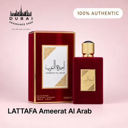 Ameerat Al Arab Red Eau de Parfum bottle and box — Dubai Fragrance Shop PH