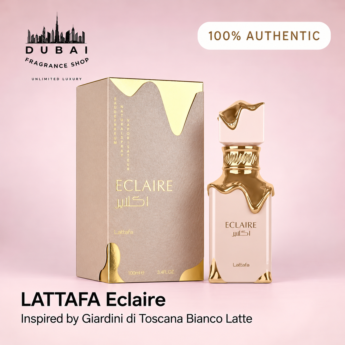 Eclaire bottle and box — Dubai Fragrance Shop PH