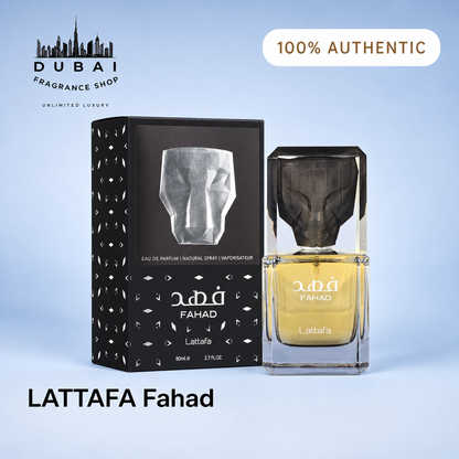 Lattafa Fahad 80ML EDP bottle and box — Dubai Fragrance Shop PH