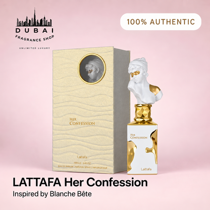 Lattafa Her Confession 100ML EDP bottle and box — Dubai Fragrance Shop PH