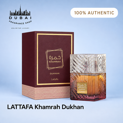 Khamrah Dukhan bottle and box — Dubai Fragrance Shop PH