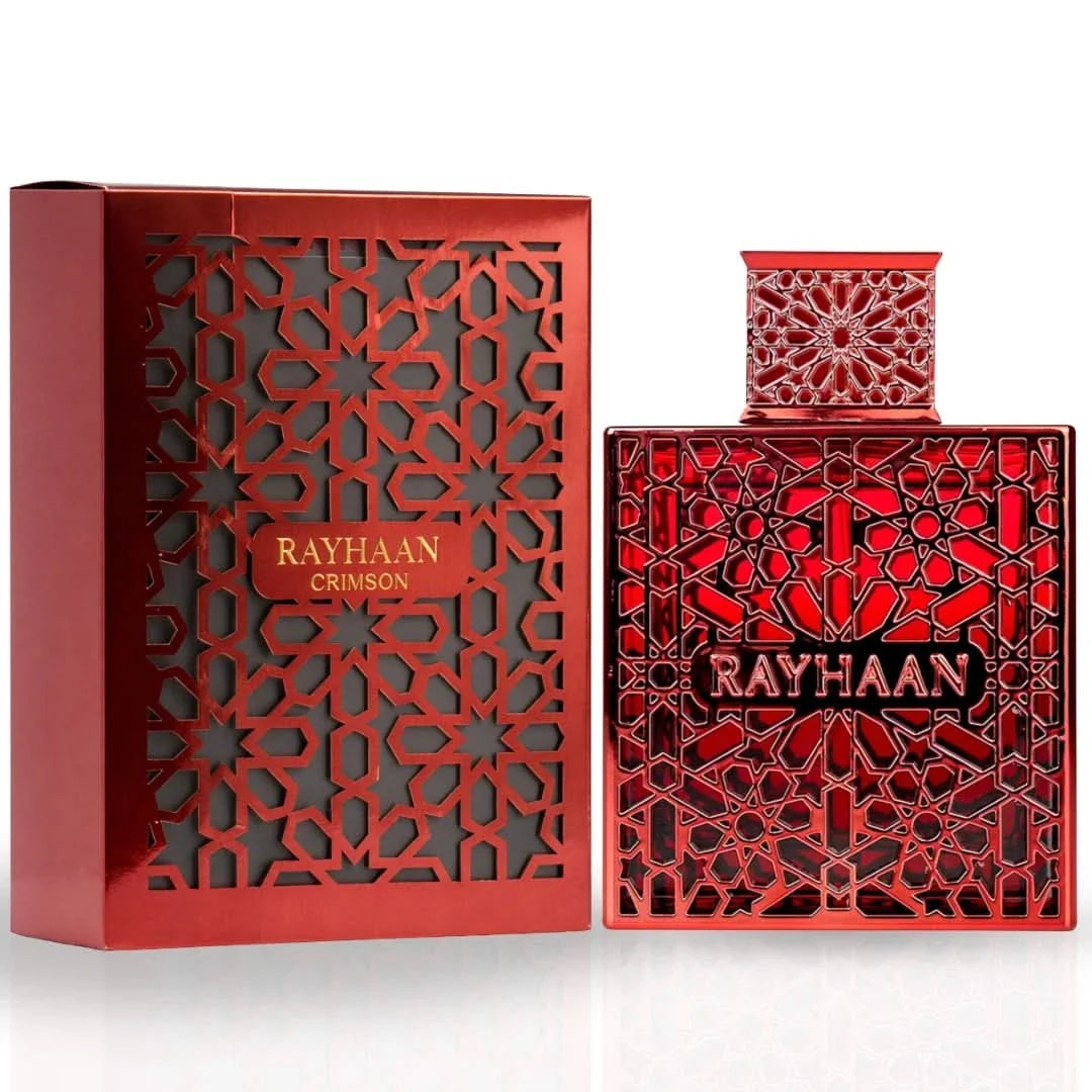 Rayhaan Crimson 100ML EDP bottle and box
