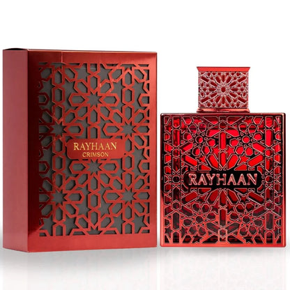 Rayhaan Crimson 100ML EDP bottle and box