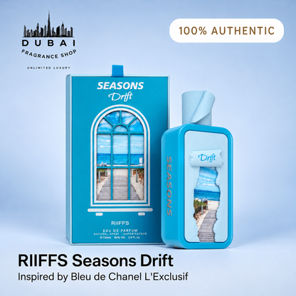 Riiffs Seasons Drift 100ML EDP bottle and box — Dubai Fragrance Shop PH